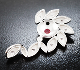 Кулон с биксбитом 0,21 карата и бриллиантами Золото