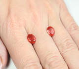 Пара мексиканских ограненных "огненных" опалов 1,9 карата