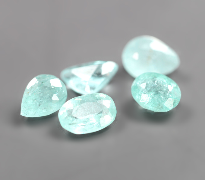 Набор из 5 параиба турмалинов 1,16 карата