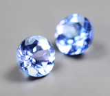Пара танзанитов высокой чистоты 1,09 карата