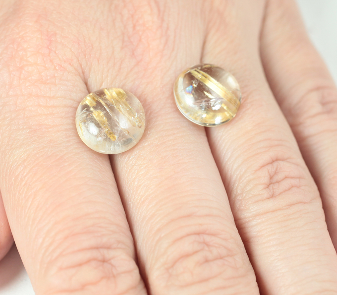 Пара рутилового кварца 13,1 карата