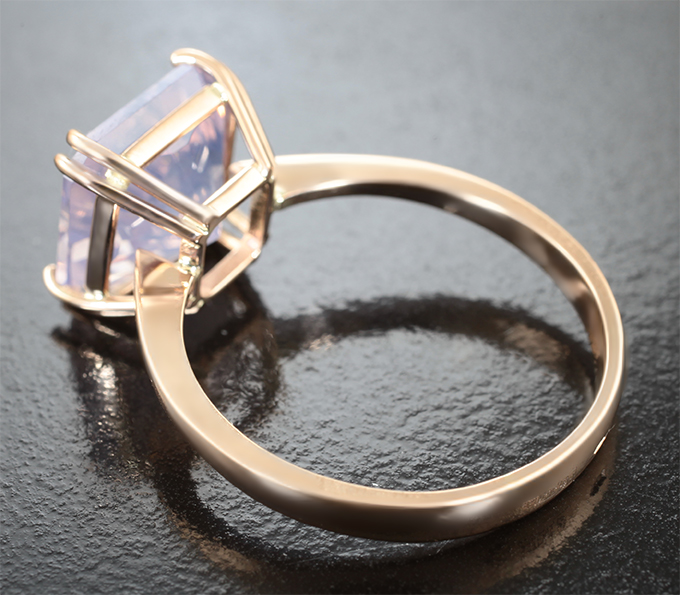 Кольцо с лавандовым аметистом 4,97 карата