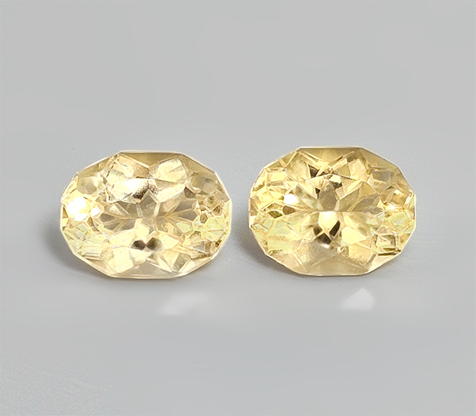 Подвесы для серег с цитринами 7,26 карата