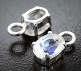 Подвесы для серег с ограненным лунным камнем 3,01 карата