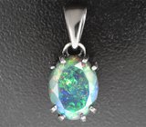 Кулон с ограненным черным опалом 3,01 карата