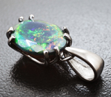 Кулон с ограненным черным опалом 3,01 карата Серебро 925