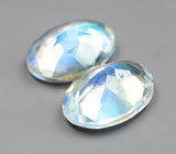 Пара ограненных лунных камней 1,27 карата