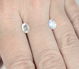 Пара ограненных лунных камней 1,56 карата