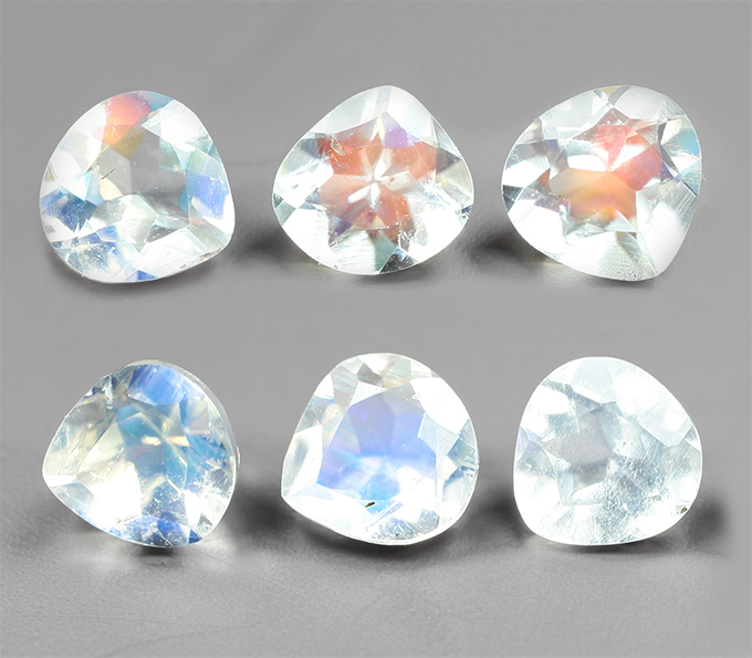 Набор из 6 ограненных лунных камней 2,34 карата