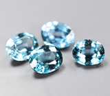 Редкий набор из 4 синих шпинелей 0,92 карата