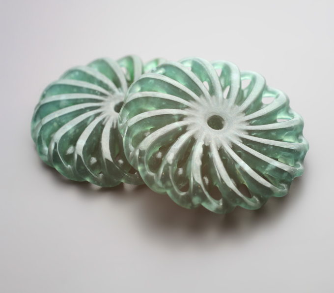 Крупная пара резных нефритов 36,49 карата