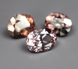 Редкий набор из 3 гранатов со сменой цвета 4,12 карата