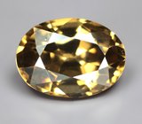 Чистейший зеленовато-желтый циркон 3,29 карата