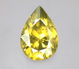 Яркий зеленовато-желтый циркон высокой чистоты 2,88 карата