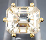 Кольцо с крупным скаполитом высокой чистоты 11,48 карата Золото