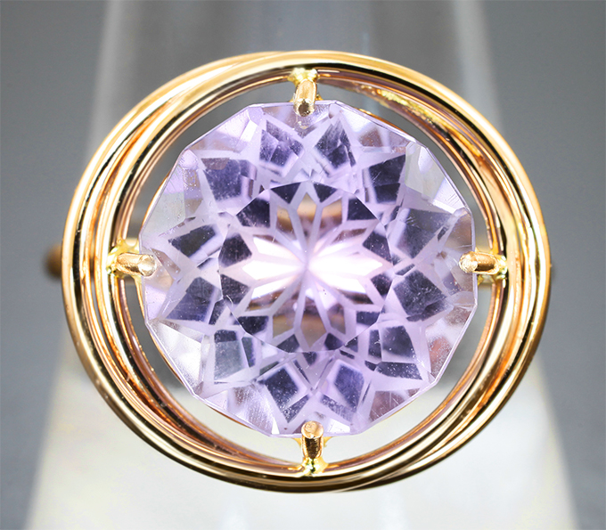 Комплект с аметистами и аметрином авторской огранки 16,9 карата