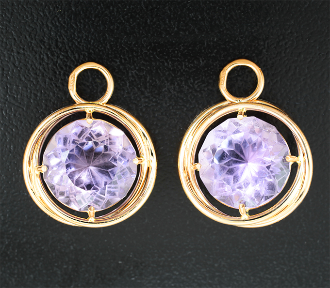 Комплект с аметистами и аметрином авторской огранки 16,9 карата