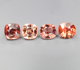 Набор из 4 оранжевых шпинелей 1,71 карата