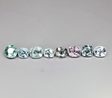 Набор из 8 разноцветных шпинелей 3,32 карата