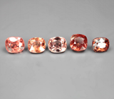 Набор из 5 разноцветных шпинелей 3,77 карата