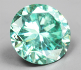 Голубовато-зеленый муассанит 2,64 карата