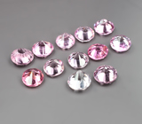 Крупный набор из 12 разноцветных шпинелей 4,29 карата