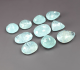 Редкий набор из 10 параиба турмалинов 5,32 карата