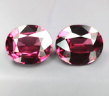 Редкая крупная пара чистейших  умбалитов гранатов 8,72 карата