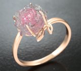 Кольцо с резным арбузным турмалином 4,27 карата