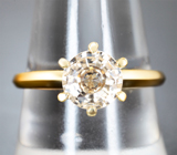 Кольцо с пастельно-желтым цирконом 1,81 карата