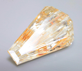 Кольцо с крупным бесцветным топазом с включениями рутила 33,17 карата 