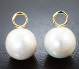 Подвесы для серег с кремово-белым морским жемчугом 25,35 карата