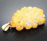 Кулон с крупным резным желтым нефритом 67,55 карата