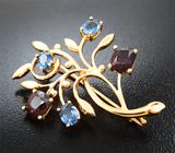 Брошь со шпинелями 4,04 карата