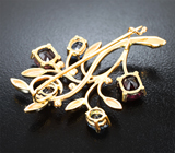 Брошь со шпинелями 4,04 карата