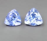 Пара танзанитов 2,54 карата