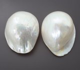 Пара кремово-белых морских жемчужин 30,17 карата! Исключительный люстр