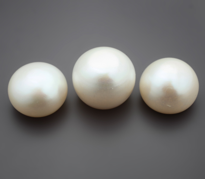 Крупный набор из 3 морских жемчужин 37,15 карата