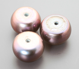 Набор из 3 золотисто-кофейных морских жемчужин 9,17 карата