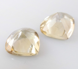 Редкая пара желтых цоизитов 1,48 карата