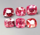 Набор из 6 красных шпинелей 4,03 карата