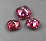 Набор из 3 пурпурновато-красных шпинелей 1,77 карата