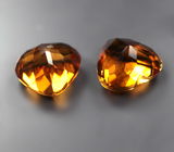 Пара цитринов мадейра высокой чистоты 5,01 карата