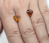 Пара цитринов мадейра высокой чистоты 5,01 карата