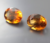 Пара цитринов мадейра высокой чистоты 5,86 карата