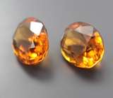 Пара цитринов мадейра высокой чистоты 5,75 карата