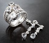 Комплект со шпинелями 3,24 карата и цирконами