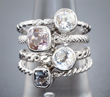 Комплект со шпинелями 3,24 карата и цирконами