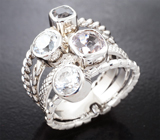 Комплект со шпинелями 3,24 карата и цирконами Золото