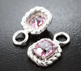 Подвесы для серег с пурпурными шпинелями со сменой цвета 2,67 карата